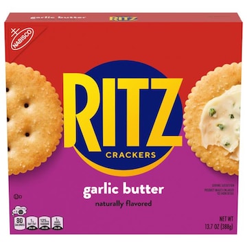Ritz RITZ Garlic Butter Crackers, Snacks for Kids and Adults, Lunch Snacks, 13.7 oz