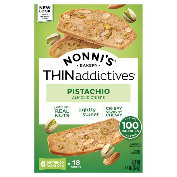 Nonni's ThinAddictives Almond Crisps, Pistachio | Publix Super Markets