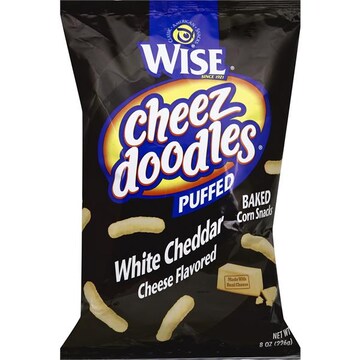 WISE Cheez Doodles, Puffed, White Cheddar Cheese Flavored