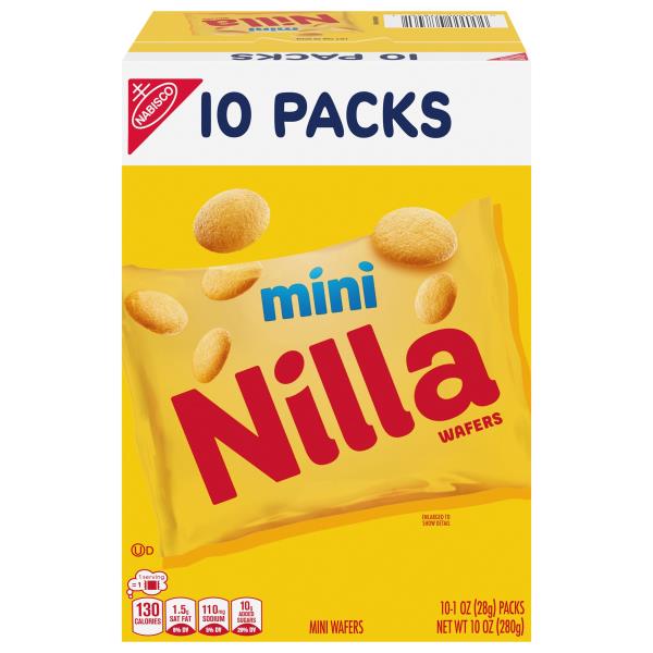 NILLA WAFER Nilla Wafers Mini Vanilla Wafer Cookies, 12 Snack Packs