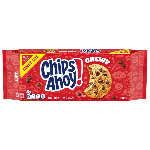 CHIPS AHOY! CHIPS AHOY! Chewy Chocolate Chip Cookies, Family Size, 19.5 ...