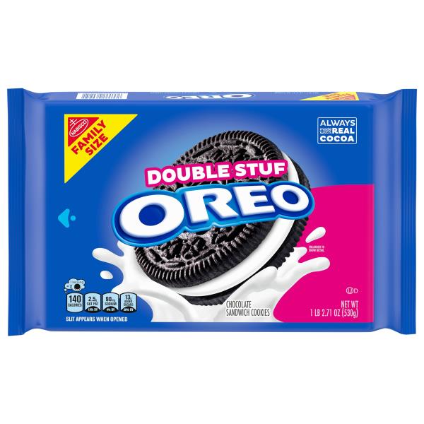 Oreo OREO Double Stuf Chocolate Sandwich Cookies, Family Size