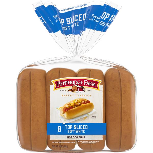 Pepperidge Farm® Bakery Classics Top Sliced White Hot Dog Buns Publix