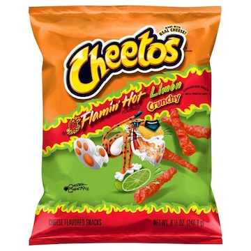 Cheetos Cheetos® Crunchy Flamin Hot® Limon Cheese Flavored Snacks 8.5 oz. Bag