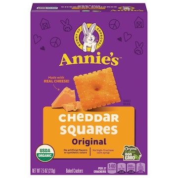 Annie's Cheddar Squares Original Baked Crackers