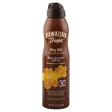 Hawaiian Tropic Clear Spray Sunscreen, Dry Oil, Broad Spectrum SPF 30