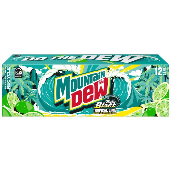 Mountain Dew Mountain Dew Baja Blast DEW Tropical Lime 12 Fl Oz