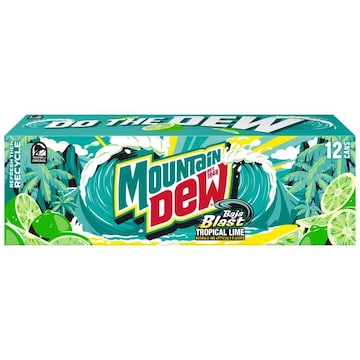 Mountain Dew Mountain Dew Baja Blast DEW Tropical Lime 12 Fl Oz, 12 Count