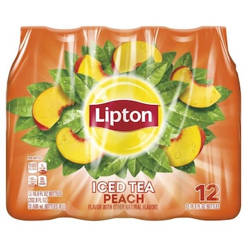 Lipton Iced Tea Lipton Iced Tea Peach Flavor 16.9 Fl Oz 12 Count Bottle