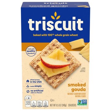 Triscuit Triscuit Smoked Gouda Whole Grain Wheat Crackers, Lunch Snacks, Snack Crackers, 8.5 oz