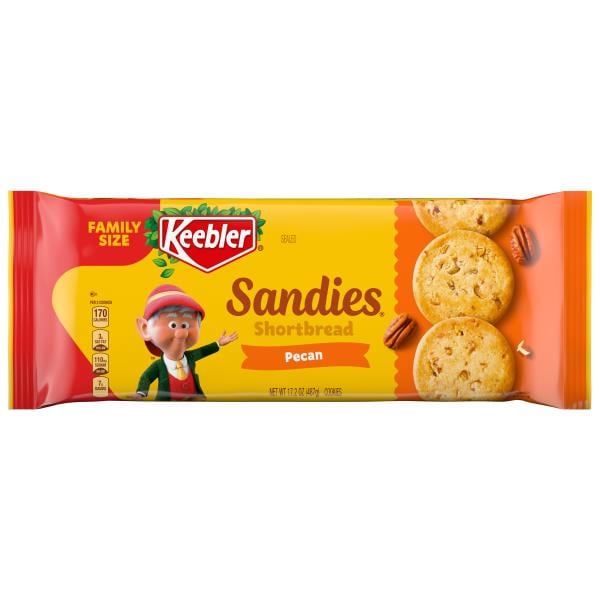 Keebler Sandies Cookies, Shortbread, Pecan, Family Size Publix Super