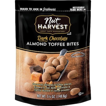 Nut Harvest Nuts, Dark Chocolate Almond Toffee Bites