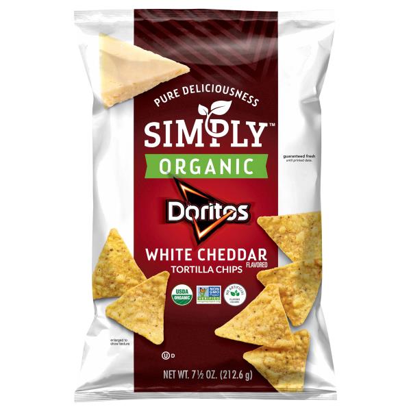 Doritos Simply Tortilla Chips, Organic, White Cheddar Flavored Publix