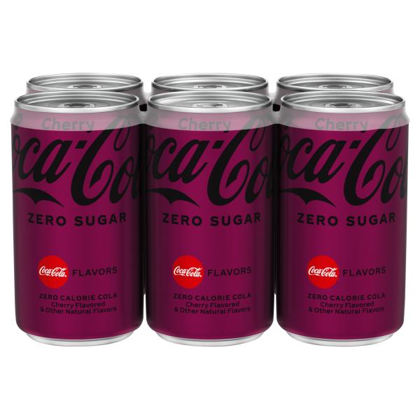 Coca-Cola Soda, Zero Sugar, Cherry, 6 Pack | Publix Super Markets