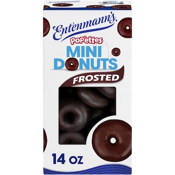 Entenmann's Pop'ettes Frosted Chocolate Mini Donuts, 14 oz