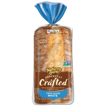 Nature's Own Perfectly Crafted White Bread, Thick Sliced Non-GMO Sandwich Bread, 22 oz Loaf