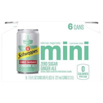 Schweppes Caffeine Free Zero Sugar Mini Ginger Ale