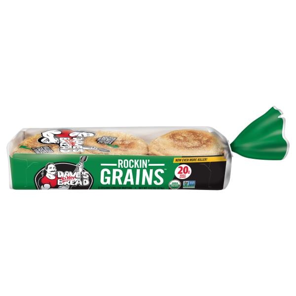 FAB 俺の奢り/This Round's on Me ANQ CF英語版 Dave's Killer Bread Rockin' Grains English Muffins, Organic Whole
