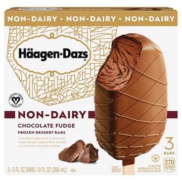 Haagen-Dazs Frozen Dessert Bars, Non-Dairy, Chocolate Fudge