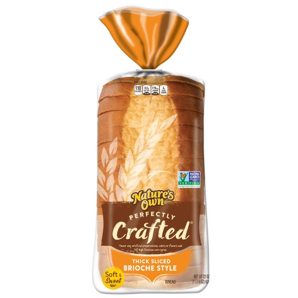 Nature s Own Perfectly Crafted Brioche Style Bread Thick Sliced Non 