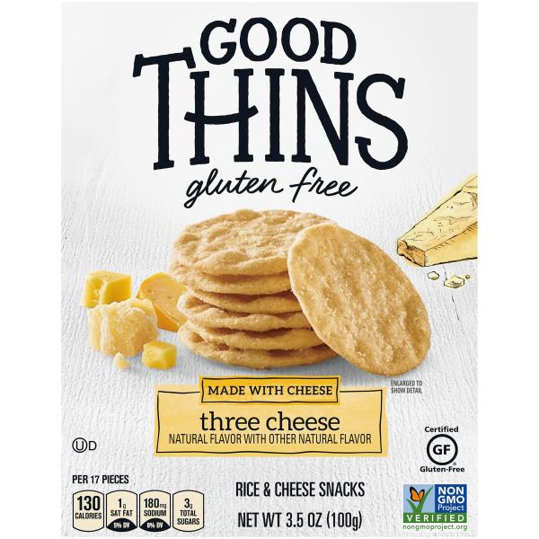 Good Thins Good Thins Three Cheese Rice & Cheese Snacks Gluten Free