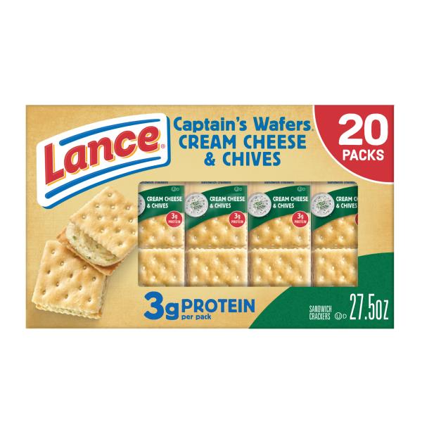 Lance® Captain's Wafers Cream Cheese and Chives Sandwich Crackers