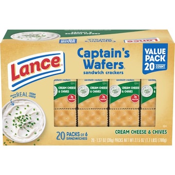 Lance® Captain's Wafers Captain's Wafers Cream Cheese and Chives Sandwich Crackers