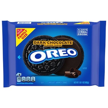 Oreo OREO Dark Chocolate Creme Chocolate Sandwich Cookies, Family Size, 17 oz