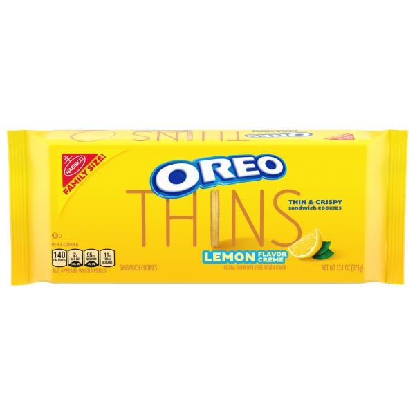 Oreo Thins Sandwich Cookies, Lemon Flavor Creme, Family Size! | Publix ...