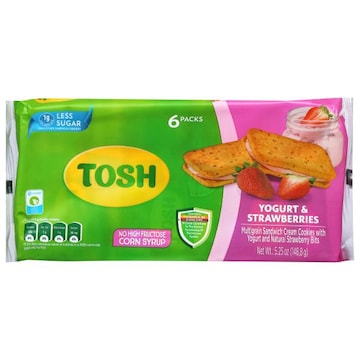 Tosh Cookies, Yogurt & Strawberries