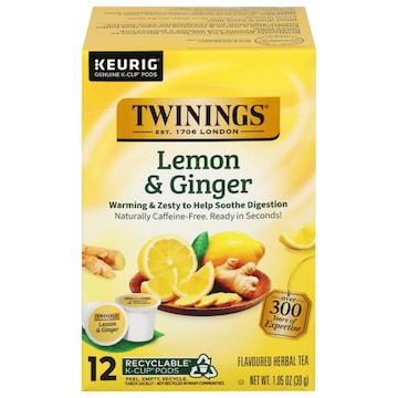 Twinings K-Cup Pods Lemon & Ginger Herbal Tea