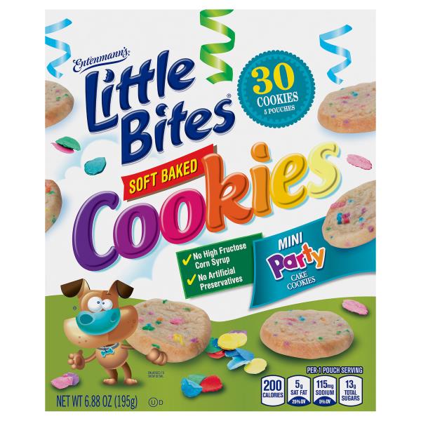 Entenmann's Little Bites Cookies, Soft Baked, Party Cake, Mini | Publix ...