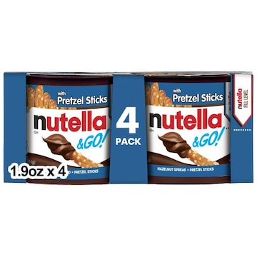 Nutella & GO! Hazelnut Spread + Pretzel Sticks, 4 Pack