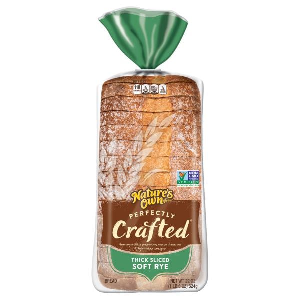 Nature's Own Perfectly Crafted Soft Rye, Thick Sliced NonGMO Rye Bread