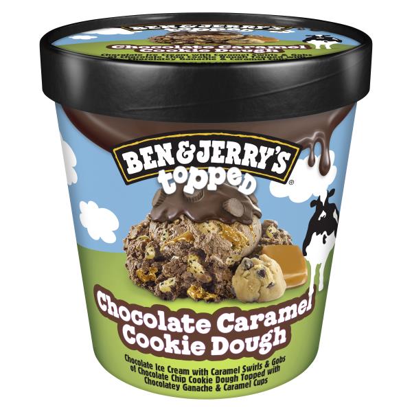 Ben & Jerry's Chocolate Caramel Cookie Dough Topped Chocolate Ice