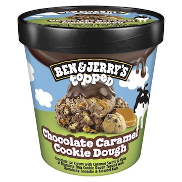 Ben & Jerry's Chocolate Caramel Cookie Dough Topped Chocolate Ice Cream Pint