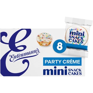 Entenmann's Party Creme Filled Sugar Cupcakes, 8 packs, 12.7 oz