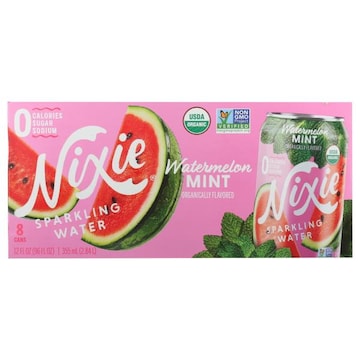 Nixie Sparkling Water, Watermelon Mint, 8 Pack