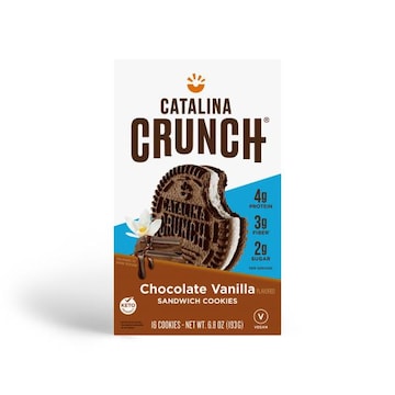 Catalina Crunch Sandwich Cookies, Low Sugar, Chocolate Vanilla