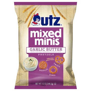 Utz Pretzels, Garlic Butter, Mixed Minis