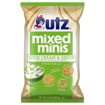 Utz Mixed Minis Sour Cream & Onion Pretzels