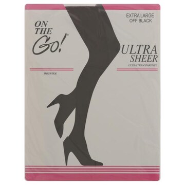 On the Go! Sheer Toe, Off Black, Extra Large