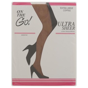 On the Go! Sheer Toe, Coffee, Extra Large