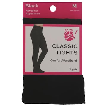 On the Go! Tights, Classic, Black, M