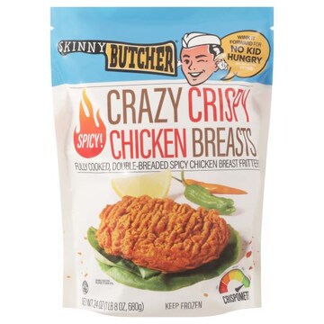 Skinny Butcher Crazy Crispy Chicken Breast Patties, Spicy