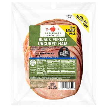 Applegate Natural Black Forest Uncured Ham Sliced Family Pack
