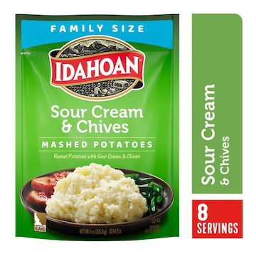 Idahoan Mashed Potatoes, Sour Cream & Chives, Family Size