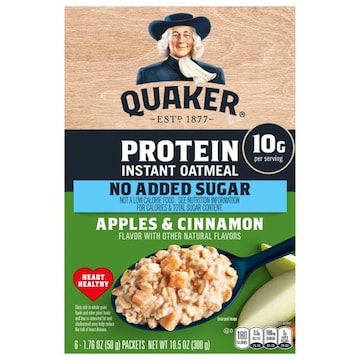 Quaker No Added Sugar Apples & Cinnamon Instant Oatmeal