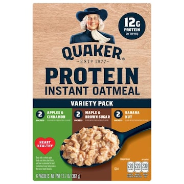Quaker Oatmeal, Instant, Apples & Cinnamon/Maple & Brown Sugar/Banana Nut, Variety Pack