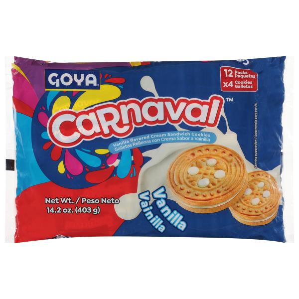 Goya Carnaval Sandwich Cookies, Vanilla, 12 Pack | Publix Super Markets